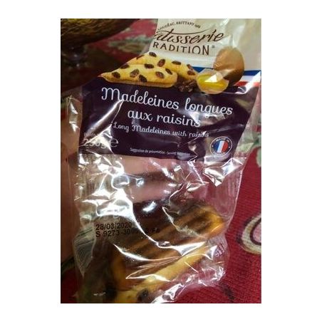 Patisserie Gourmande 250G Madeleines Longues Raisins