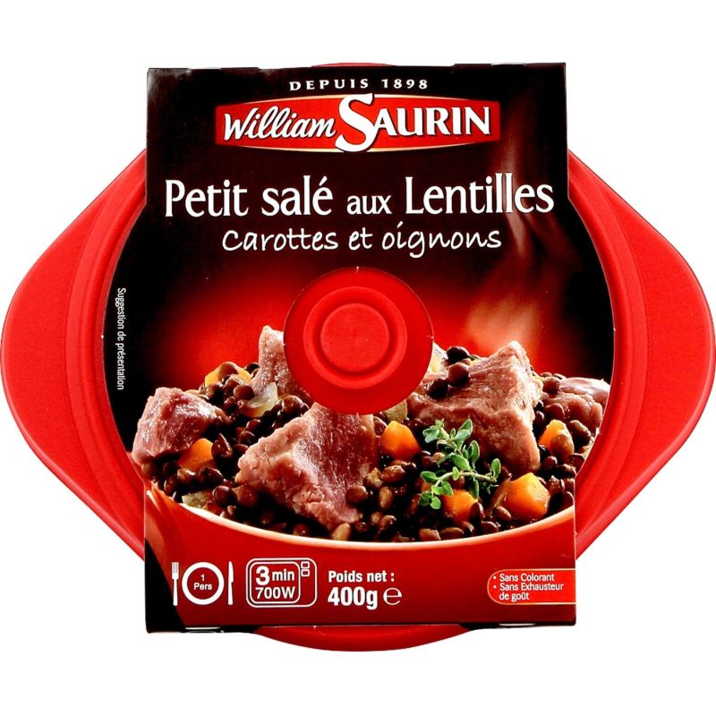 William Saurin Les Cocottes Petit Salé Aux Lentilles 400G