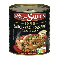 William Saurin Saucisses Au Canard Lentilles 840 G