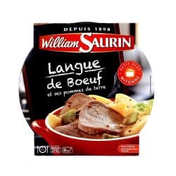 William Saurin Plat Cuisiné Langue De Bœuf Pomme Terre : L'Assiette 285 G