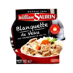 William Saurin Plat Cuisiné Blanquette Veau/Champignons/Riz : L'Assiette De 285 G
