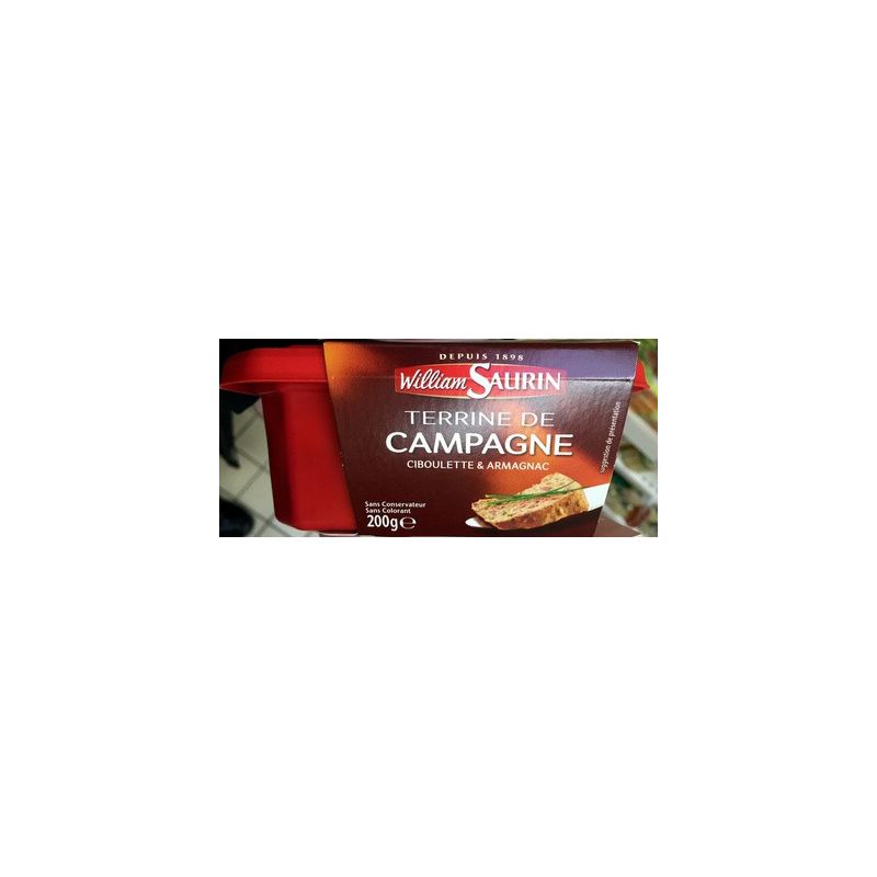 William Saurin 200G Terrine Campagne Ciboulette