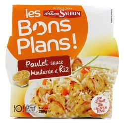 William Saurin Les Bons Plans Poulet Sauce Moutarde Et Riz 280G