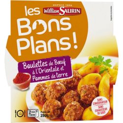 William Saurin Les Bons Plans! Boulettes De Boeuf À L'Orientale Et Pommes Terre 280G