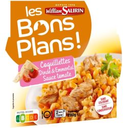 Williams Coquillettes Dinde Emmental Sauce Tomate 280G