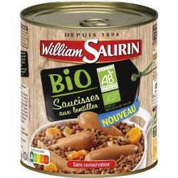 William Saurin Saucisses Aux Lentilles Bio Sans Conservateur : La Boite De 840G