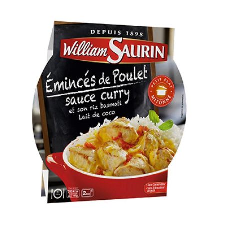 William Saurin Emince Poulet Curry Riz Bq Mo 1P 280G