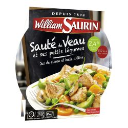 William Saurin Plat Cuisiné Sauté De Veau Citron Légumes : L'Assiette 280 G