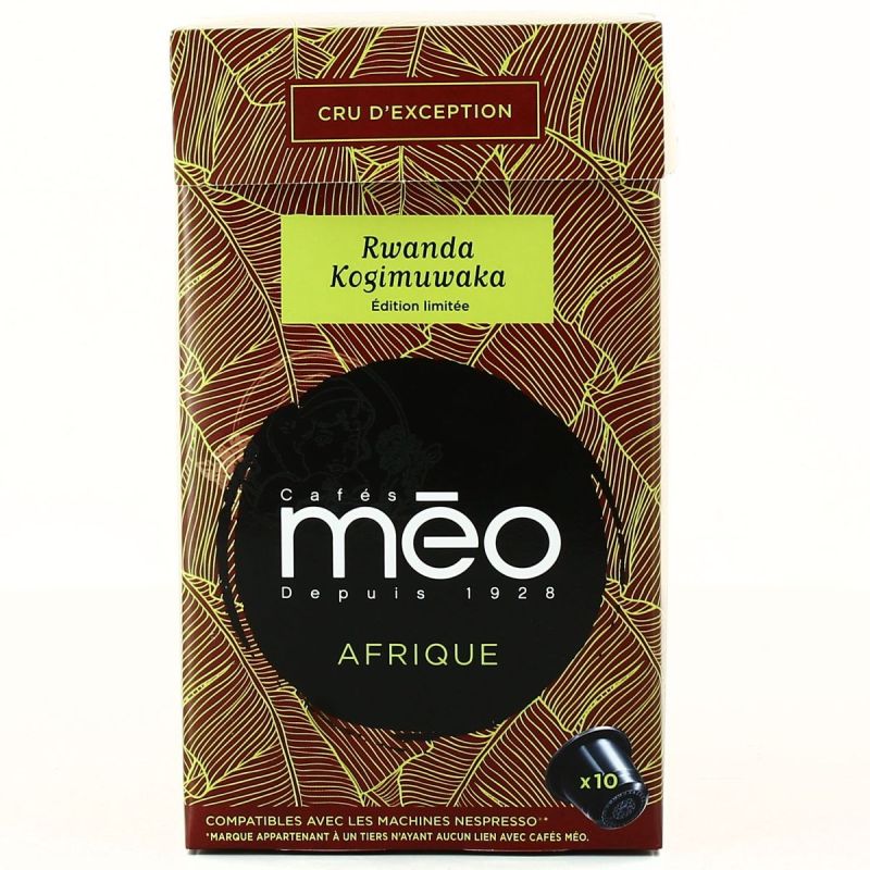 Meo 10 Capsules Cafe Moulu Grand Cru Afrique
