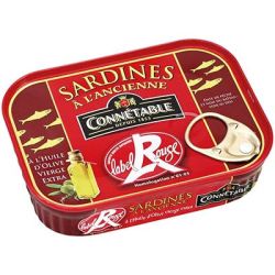 Connetable Sardines Huile Olive Label Rouge 1/4