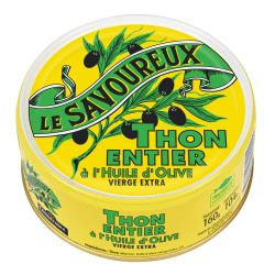 Le Savoureux Thon Entier À L'Huile D'Olive Vierge Extra : La Boite De 104 G Net Égoutté