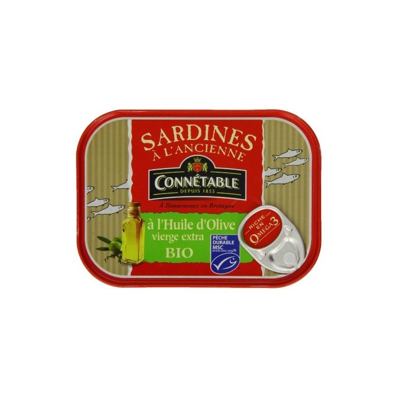 Connetable 135G Sardines À L'Huile D'Olive Vierge