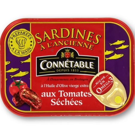 Connétable Sardines À L'Ancienne L'Huile D'Olive Vierge Extra Aux Tomates Séchées 115G