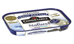 Connétable Sardines Sans Arêtes Au Naturel : La Boite De 98G