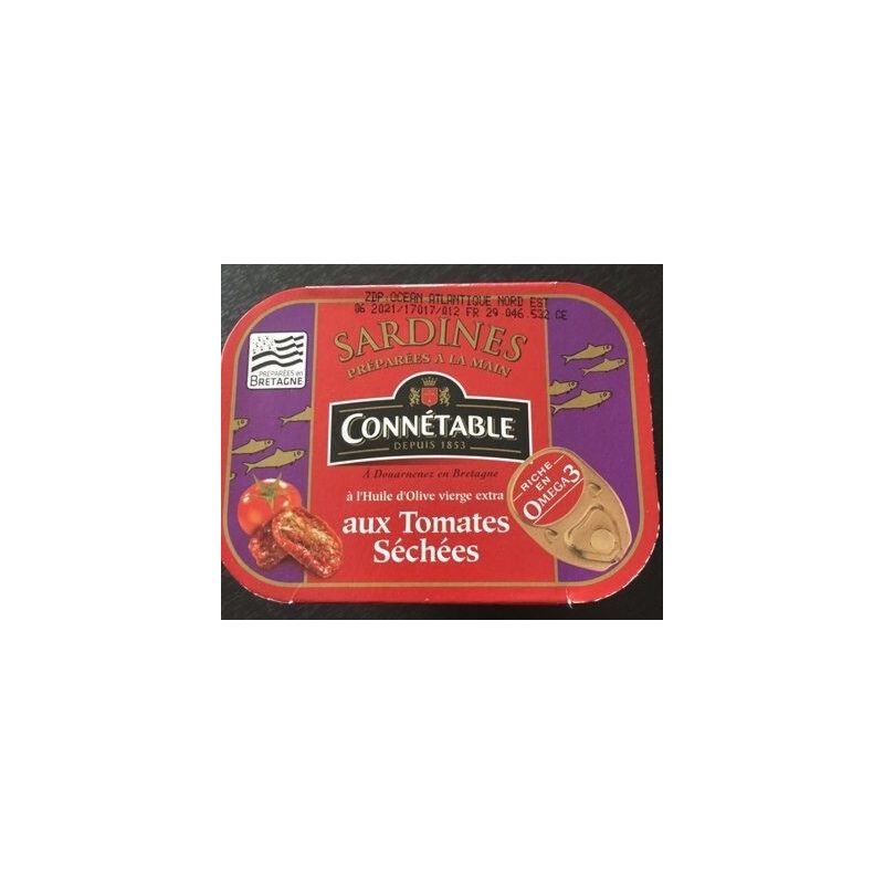 Connetable 135G Sardine Entiere Huile Olive Tomate Sechee