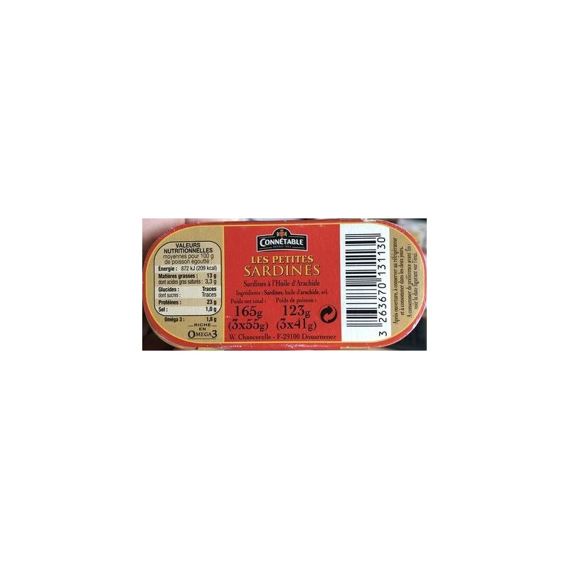 Connetable L.3 1/13 Petites Sardines Huil.Arachide