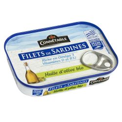 Connétable Filets De Sardines À L'Huile D'Olive Vierge Extra : La Boite 90G