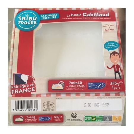 La Tribu Toquée T.Toque Msc Cabillaud 325G