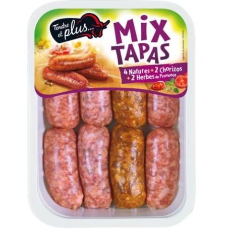 Tendre & Plus Mini Tapas A Griller Mixte X16 S/At 6Natures/6Herbes/4Chorizos