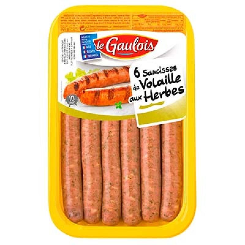 Le Gaulois 300G Saucisse Vol.Herb X6 S/At