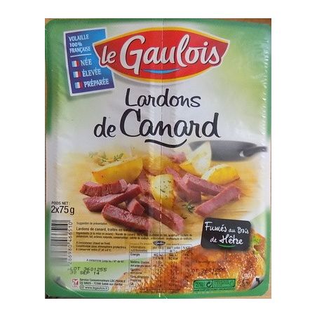 Le Gaulois Legaulois Lardon Canardx2 150G