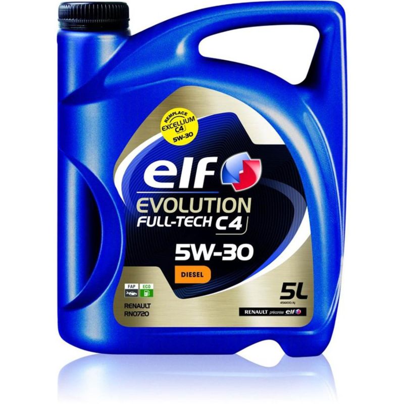 Elf Huile Moteur Evolution Full-Tech C4 5W-30 : Le Bidon De 5L