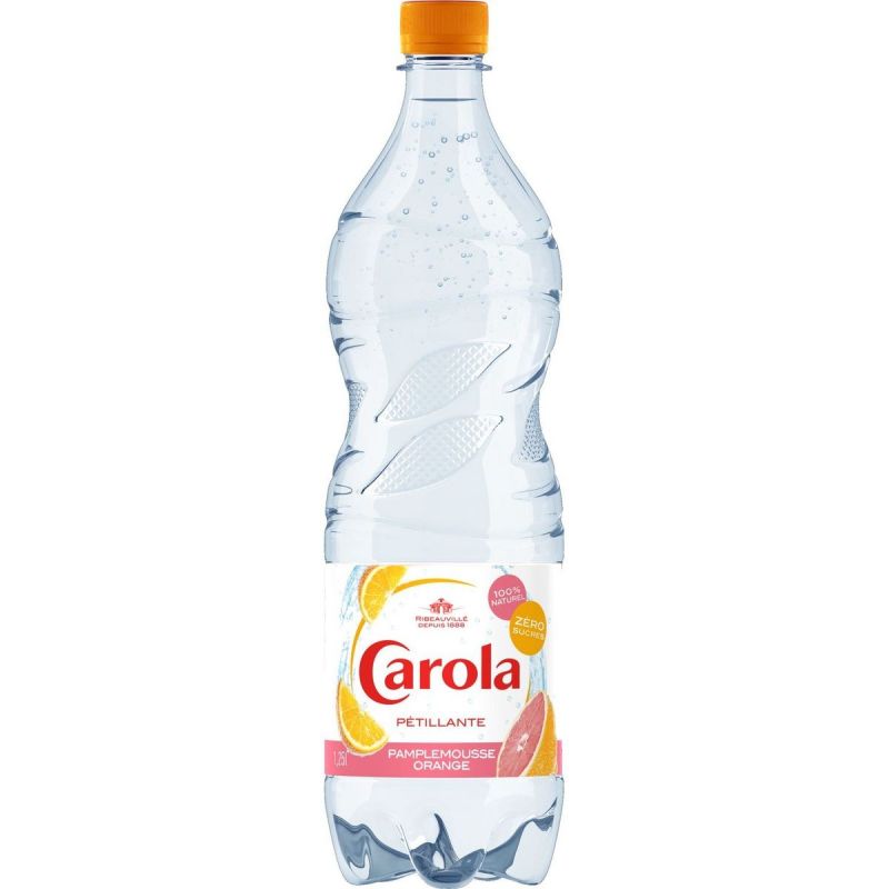 Carola Eau Pétillante Pamplemousse Et Orange : Le Pack De 6 Bouteilles D'1,25L