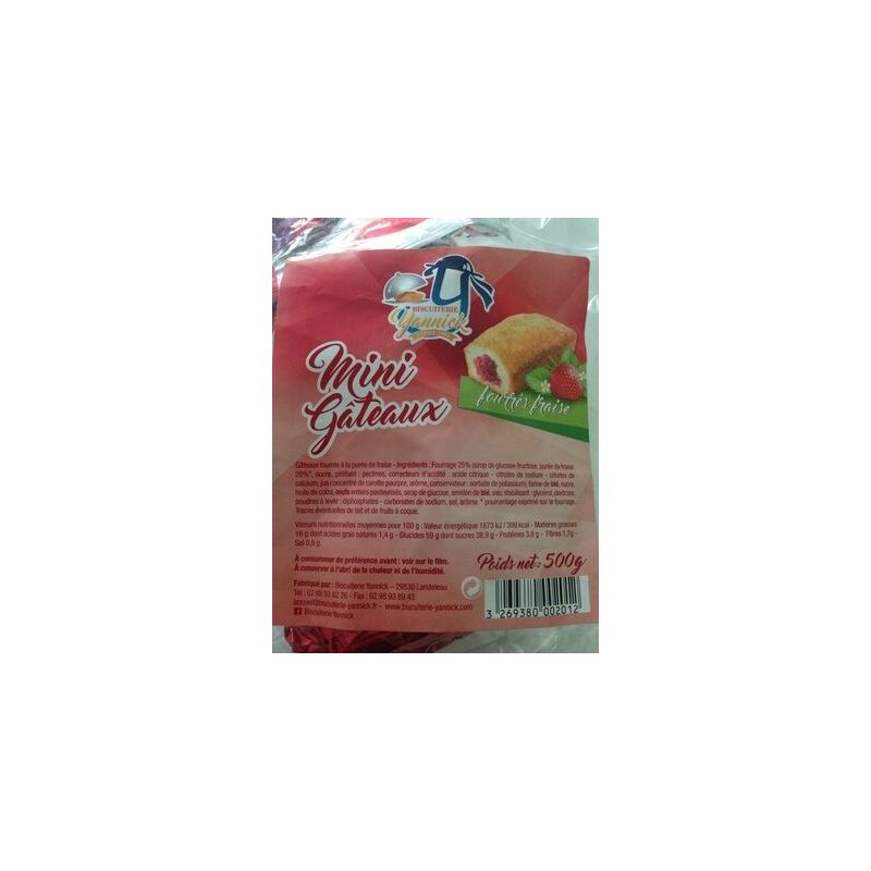 Yannick Sachet Mini Fourre Fraise 500G