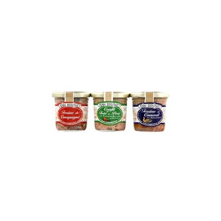 Brunet Lot 3X90G Terrine Canard/Foie/Campagne