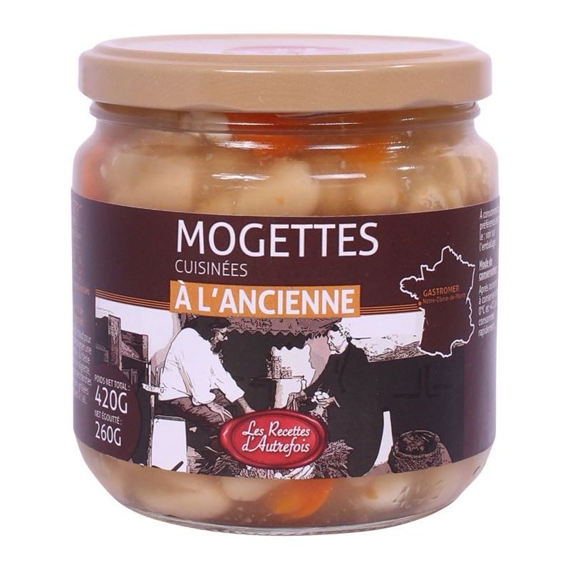 Les Recettes D'Autrefois Gastromer Mogettes Cuisinées À L'Ancienne 420 G - 260 Net Égoutté
