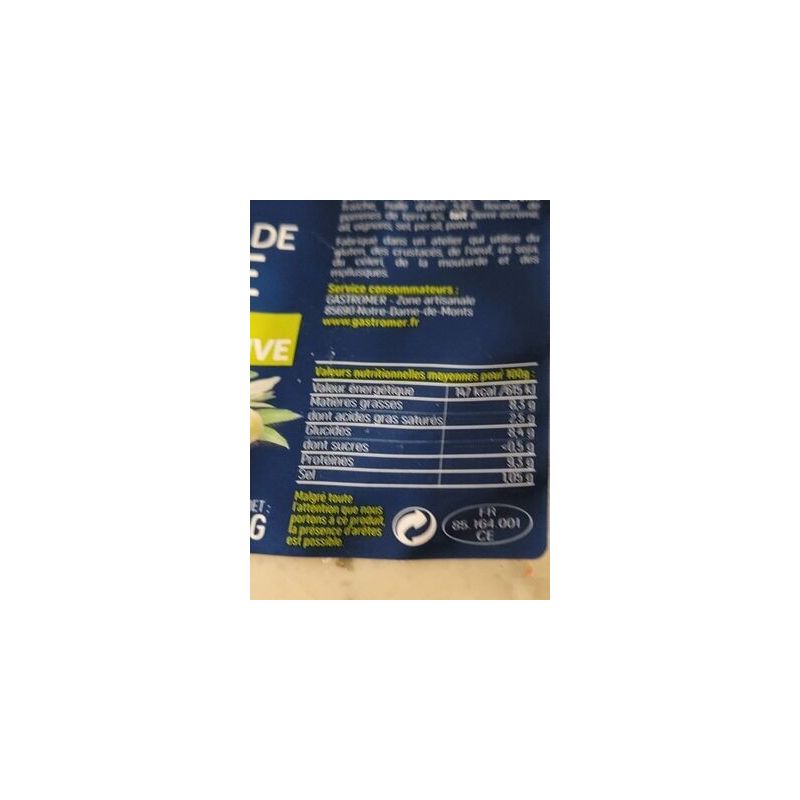 Gastromer Gastro Brandad Morue Parm600G