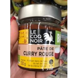 Le Coq Noir 130G Sauce Pte De Curry Rouge Bio