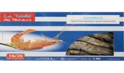 1Er Prix 1Kg Crevette Entiere Crue 16/20 Black Tiger