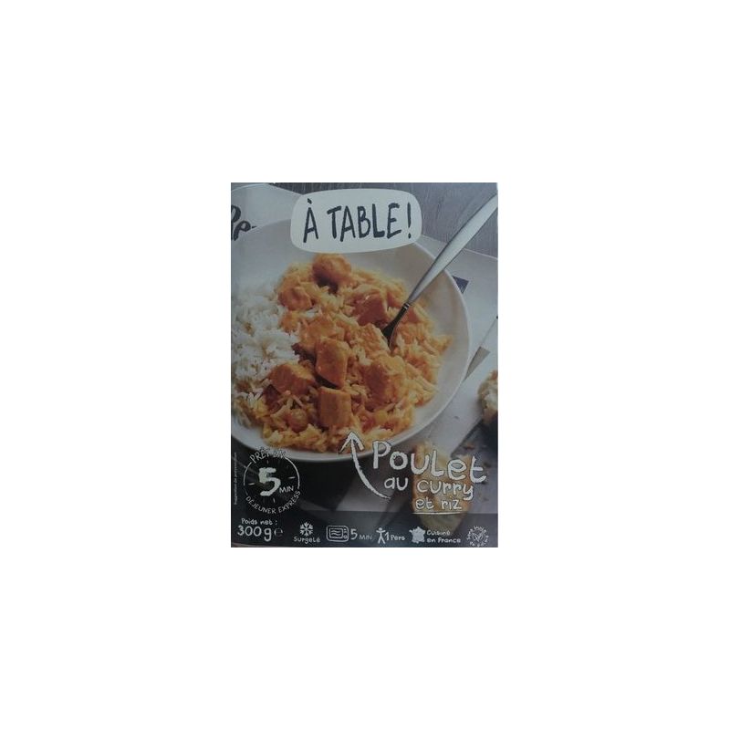 1Er Prix 300G Poulet Curry Et Riz
