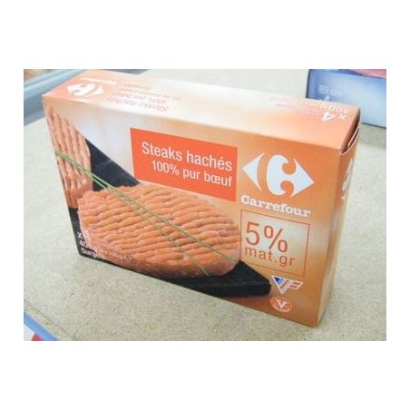 Crf Cdm 4X100G Steaks Hachés Surgelés 5% Mg