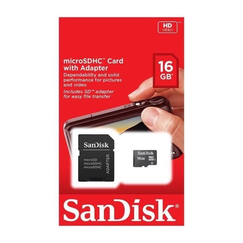 Sandisk Cartemicrosd16Go+Adapt