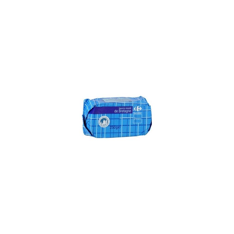 Carrefour 250G Beurre Moulé Doux Origine Bretagne Crf