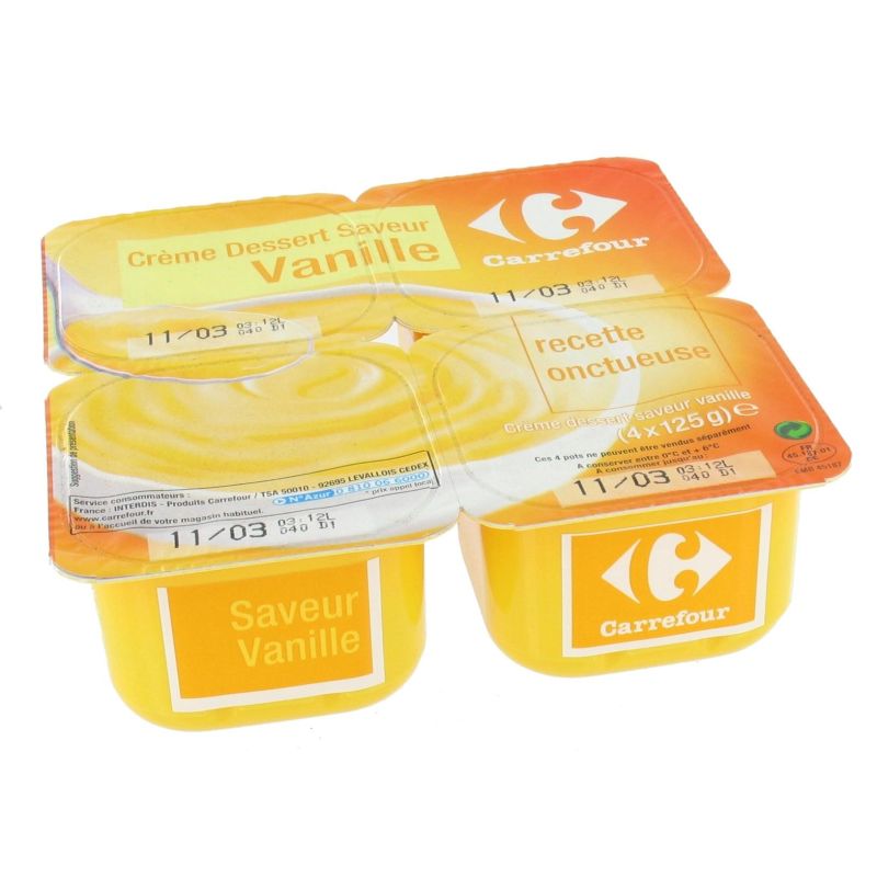 Crf Classic 4X125G Crèmes Dessert À La Vanille