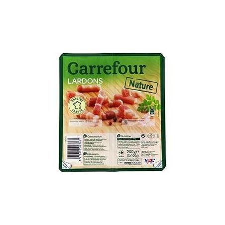 Carrefour 2X100G Lardons Nature Crf