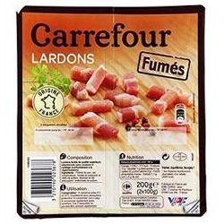 Carrefour 2X100G Lardons Fumes Crf