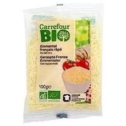 Carrefour Bio 100G Emmental Rpé Crf
