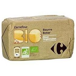Carrefour Bio 250G Plaquette Beurre Doux Crf