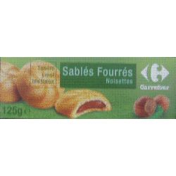 Carrefour 125G Biscuits Sablés Fourrés À La Noisette Crf