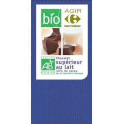 Carrefour Bio 100G Tablette De Chocolat Au Lait Crf