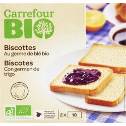 Carrefour Bio 300G Biscottes Au Germe De Blé Crf