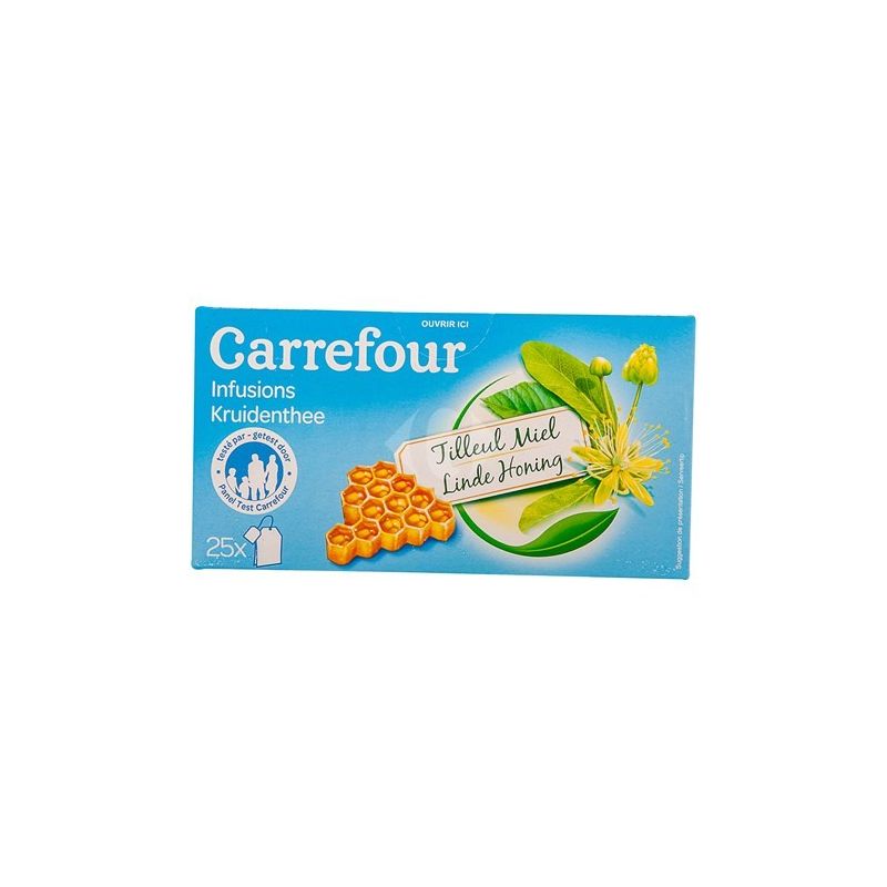 Carrefour Infusion Tilleul Miel 25 Sachets