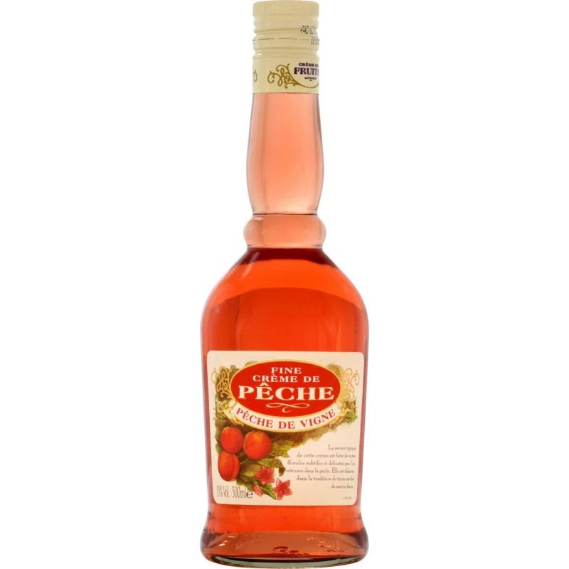 Carrefour 50Cl Crème De Pèche Vigne 15° Crf
