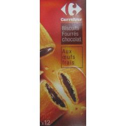 Carrefour 225G Biscuits Goûters Dorés Fourrés Au Chocolat Crf