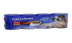 Carrefour 4X1/2 Ptées Pour Chiens Assortiment X2 Bœuf/Carottes +