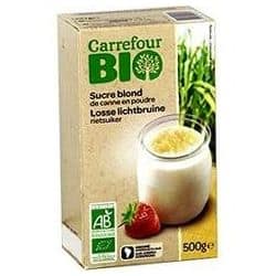 Carrefour Bio 500G Sucre De Canne Blond En Poudre Crf